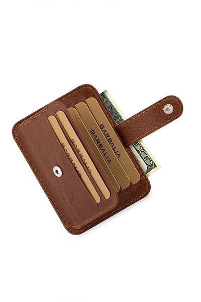 Garbalia Shelby Tan Card Holder - портфейл от естествена кожа