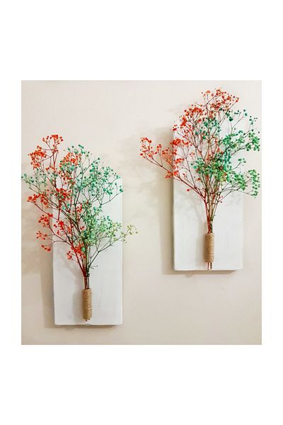 STDEKOR Cipso Floral Wall Decoration Set of 2