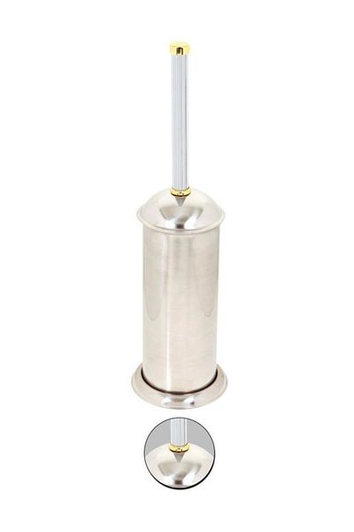 Maya Line Chrome Pvd Gold Toilet Bowl Brush 100% Brass