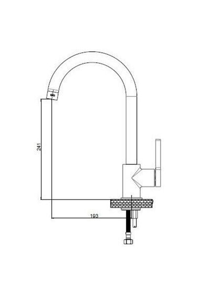 GPD Gildo Mte165-s-r Single Body Sink Faucet Black Rose Gold
