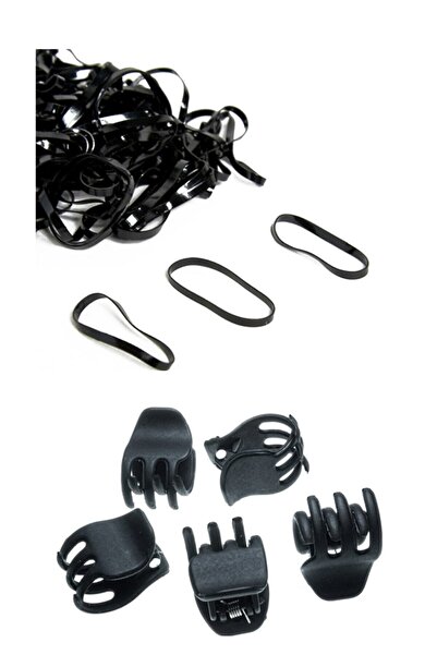 Sermet Süs Dünyası 1 cutie Cataramă neagră din cauciuc permanentă + 10 buc. S...