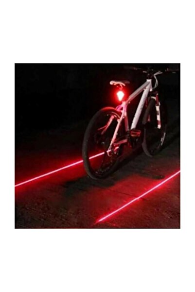 Markafox Arka Stop Lazer Işınlı - Güvenlik Mesafe Çizgili Bisiklet Lazeri