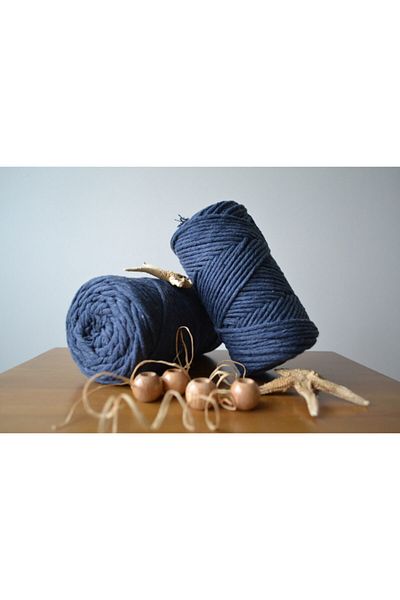 CAN DENİZ ART 3mm Indigo Single Twist Πλεκτό Σχοινί Μακραμέ 250γρ