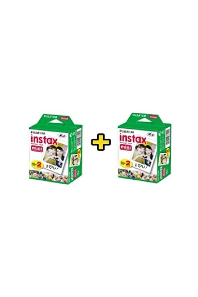 Fujifilm Beyaz Instax Mini 11 Ve Mini 12 Uyumlu 10x2 20 Sheets Fotoğraf Filmi 2 Paket (40 Poz) Fotoğraf Kağı
