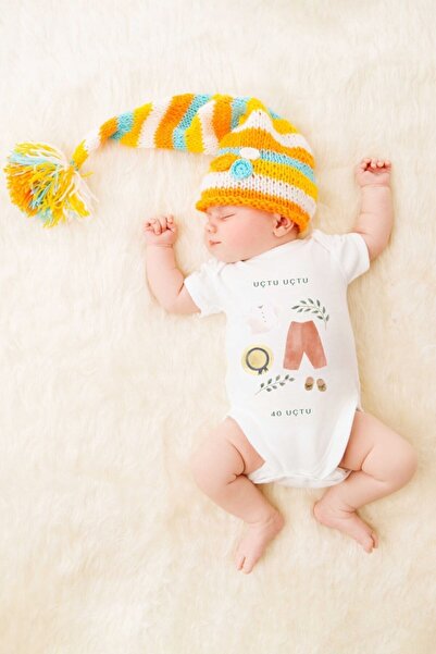 TUĞBABABY Unisex Bebek Uçtu Uçtu 40 Uçtu Body Zıbın
