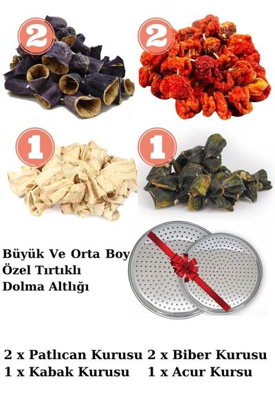 Yöresel Gaziantep Güneşte Kurutulmuş Gaziantep'e Özgü Yöresel Patlıcan , Biber , Kabak , Acur Kurusu KAMPANYA