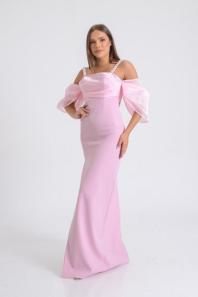 SpringStore Rochie de seară cu bretele cu fante