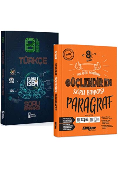 İsem Yayıncılık İsem 8. Sınıf Türkçe Soru Bankası ve Ankara 8. Sınıf Paragraf...