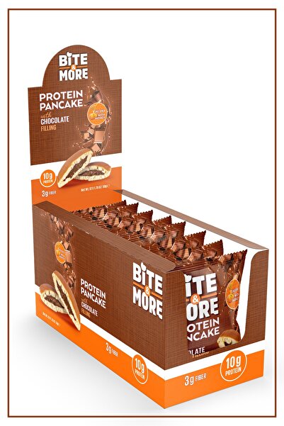 bite & more Protein Pancake / Proteinli Pankek 50 Gram X 12 Adet - Chocolate