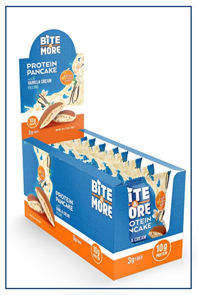 bite & more Protein Pancake / Proteinli Pankek 50 Gram X 12 Adet - Vanilla Cream