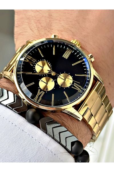 saatistasyonu Steel Cord Men's Wristwatch Sports Men's Watch Watch Bracelet Set
