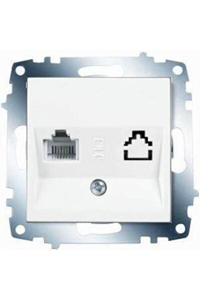 VİKO Механічна телефонна розетка Karre з клавіатурою 1xRJ12 білого кольору
