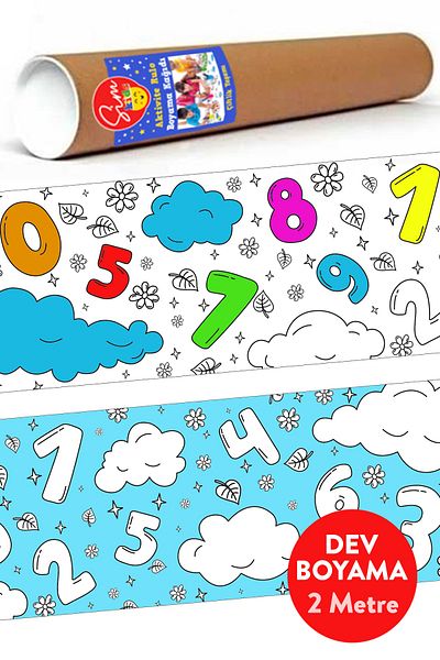 Sim Tasarım Coloring I'm Learning Numbers Fun Holiday Activity Giant Coloring Paper