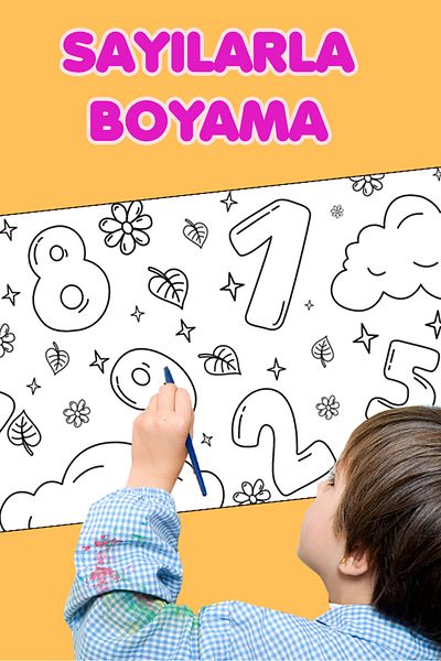 Sim Tasarım Coloring I'm Learning Numbers Fun Holiday Activity Giant Coloring Paper