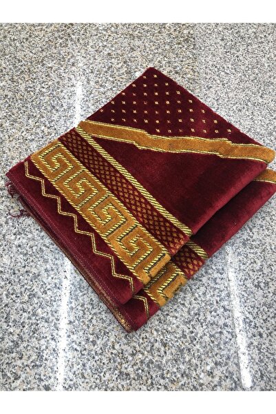 Makkam Home Şipinger Kadife Seccade Kırmızı 2 Adet (400 - 430 Gr)