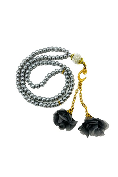 lenagiftworkshop Ροζάριο προσευχής με 99 γυάλινα μαργαριτάρια με 10 τριαντάφυ...