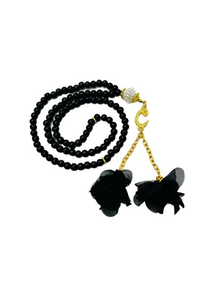 lenagiftworkshop Ροζάριο προσευχής με 99 γυάλινα μαργαριτάρια με 10 τριαντάφυ...