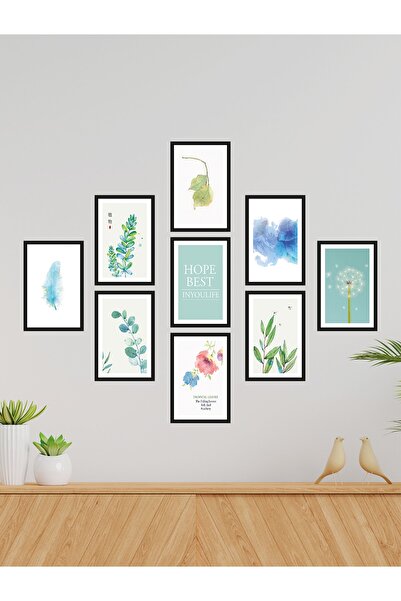 Tooall 9 Piece Frame Look Mdf Table Set