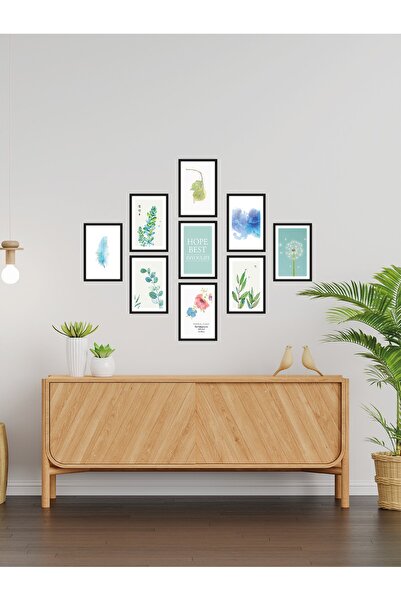 Tooall 9 Piece Frame Look Mdf Table Set