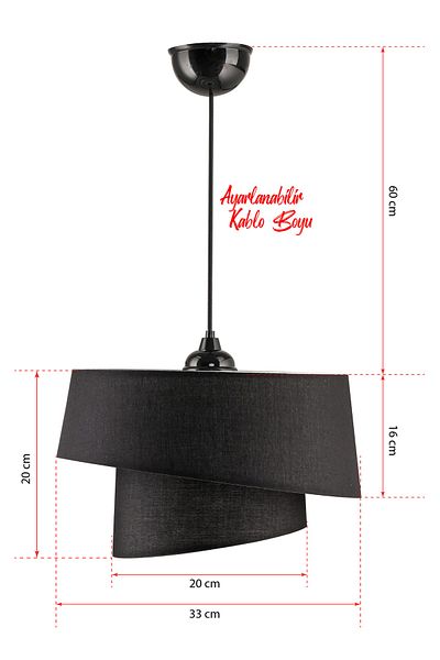 EvLight Helmet PVC Black 2 Tier Pendant Chandelier