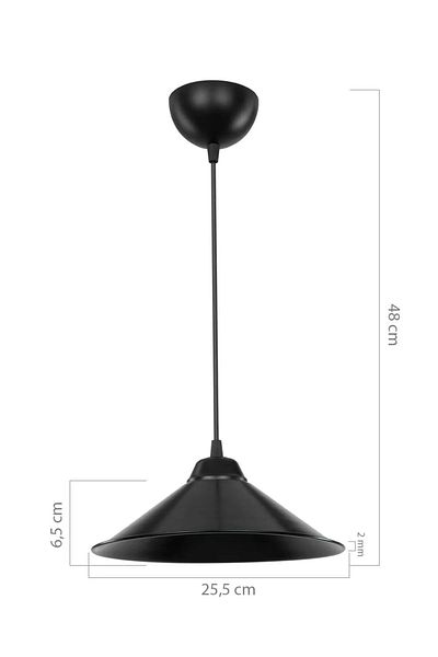 EvLight Coral Black Single Pendant Chandelier
