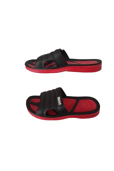 Byron Unisex Μαύρο-Κόκκινο Αντιολισθητικό Σόλα Παντόφλες