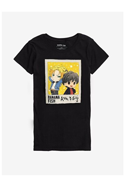 Jose Clothing تي شيرت أسود مطبوع بأكمام قصيرة للجنسين