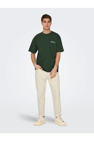 Only & Sons Ανδρικό τζιν παντελόνι Ecru Onsavı Tape Ecru 5098 Dnm Jeans 22025098
