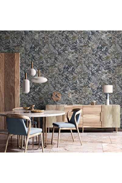 Adawall Roka 23101-5 Mermer Desenli Düz Sade Duvar Kağıdı
