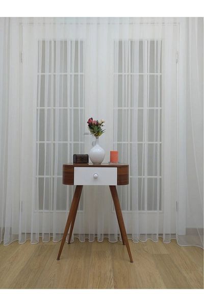 Stimor Grek Tulle Curtain - Original Honeycomb Floor, 1/2 Sparse Pleat