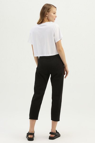 Quzu Gabardine Mom Jean
