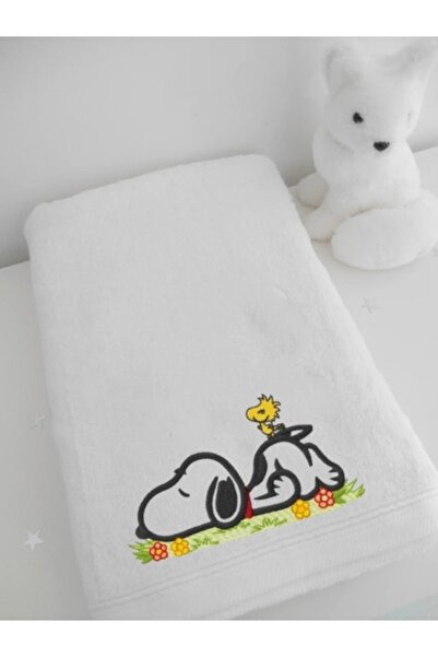 Ursa SNOPPY NAKIŞLI BEYAZ ÇOCUK HAVLUSU