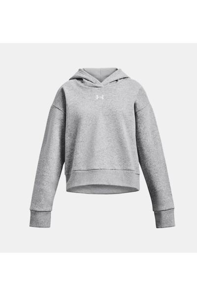 Under Armour Kız Çocuk UA Rival Fleece Crop Kapüşonlu Üst 1379517-012