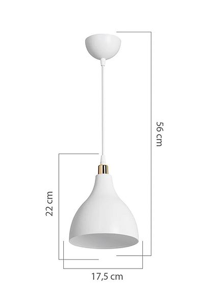 EvLight Zano White Single Pendant Chandelier