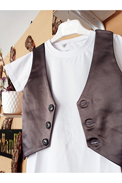 GallanD Smoked Satin Lined Thin Soft Girl Boy Unisex Summer Seasonal Classic Cut Children's Vest