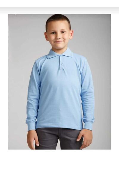 Yakalaa Uzun Kollu Polo Yaka Okul Tshirt
