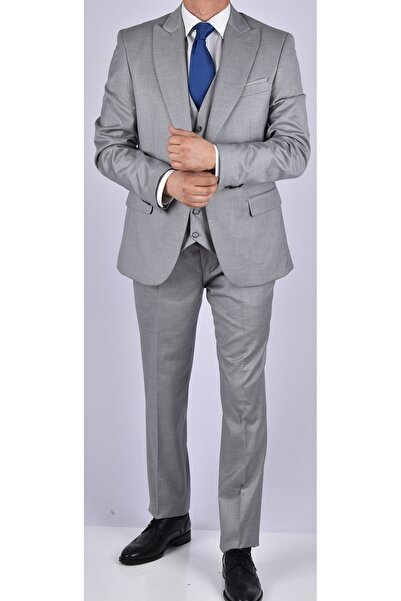 Carutte CRT 393 بدلة سترة نحيفة/رمادي/مقاس 52 - 6 دروب