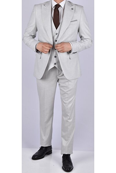 Carutte CRT 394 SLIMFIT VEST SUIT DRESS/GREY/52 SIZE - 6 DROP