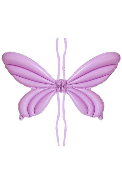 DÜVENCİ TİCARET 84X60 cm Purple Colored Angel Wing Foil Balloon
