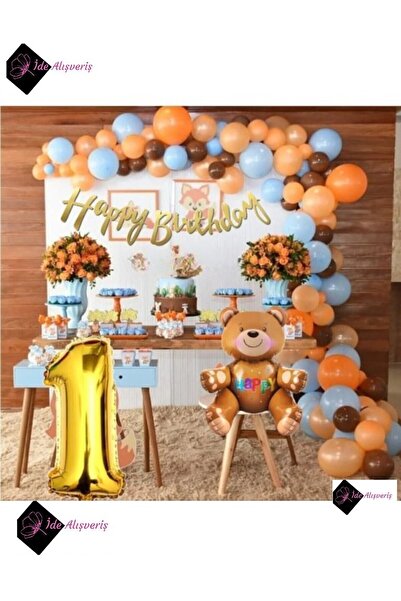 Bkmc OTURAN LUXURY BEARER 1 YEAR OLD BIRTHDAY LUXURY PARTY SET BIRTHDAY DECOR...