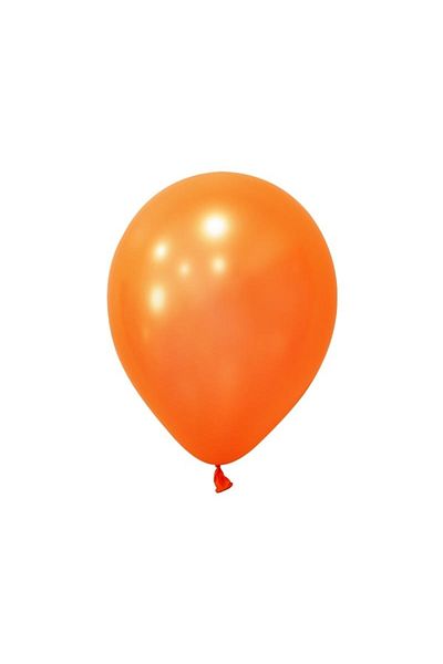 asöy Metallic Orange Balloons for Birthday - 10 Pieces, 12 Inch, 30 Cm