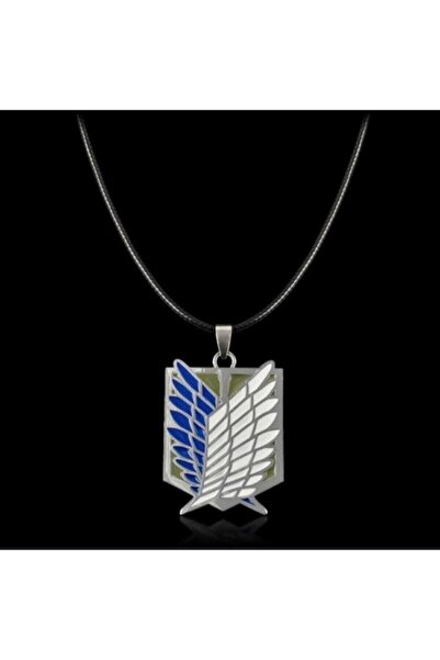 AlpCollection قلادة من الجلد باللون الأزرق Attack On Titan Wings Of Liberty A...