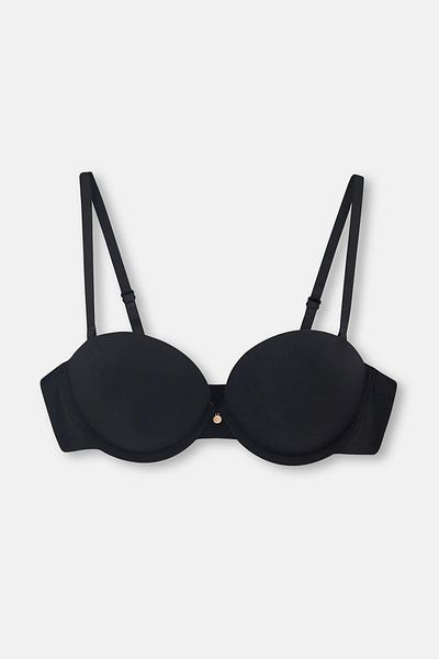 Dagi Schwarzer 1080Kc Lily trägerloser gepolsterter Push-Up-BH