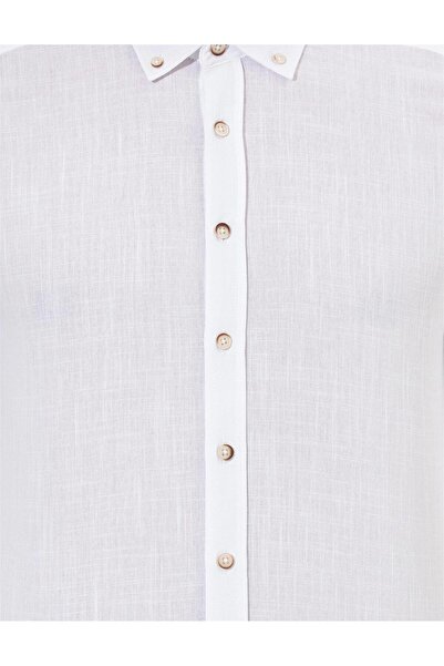 Pierre Cardin White Slim Fit Long Sleeve Shirt