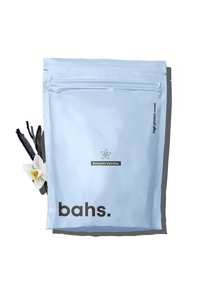 bahs. Smooth Vanilla High Food Powder - 40gr Protein, 1080gr 12 Servings