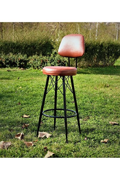 J&S QUALİTY Bar Sandalyesi Cafe Bar Salon Yemek Masa Konforlu Metal Ayaklı 75...