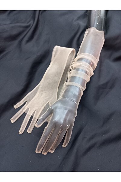 es moda shop Βραδινό φόρεμα Bella Γάντια Νυφικού Πάρτυ Μακριά Γυμνό Χρώμα