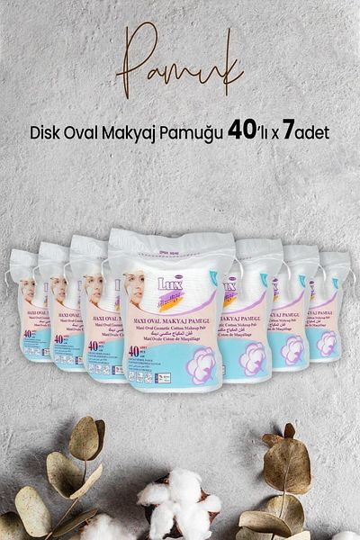 LUX Disc Oval Makeup Cotton 40pcs x 7 Pieces
