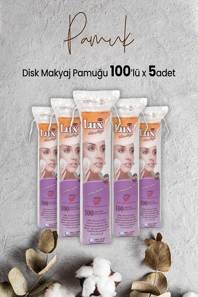 LUX Disc Makeup Cotton 100pcs x 5 Pieces