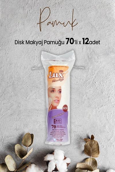 LUX Disc Makeup Cotton 70pcs x 12 Pieces